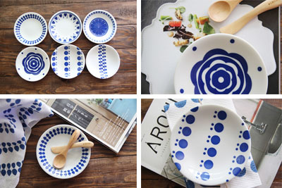  에레 블루 플레이트(6type)일본그릇/폴란드그릇/예쁜접시/예쁜그릇