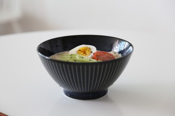 블랙청라인면기 일본 우동그릇